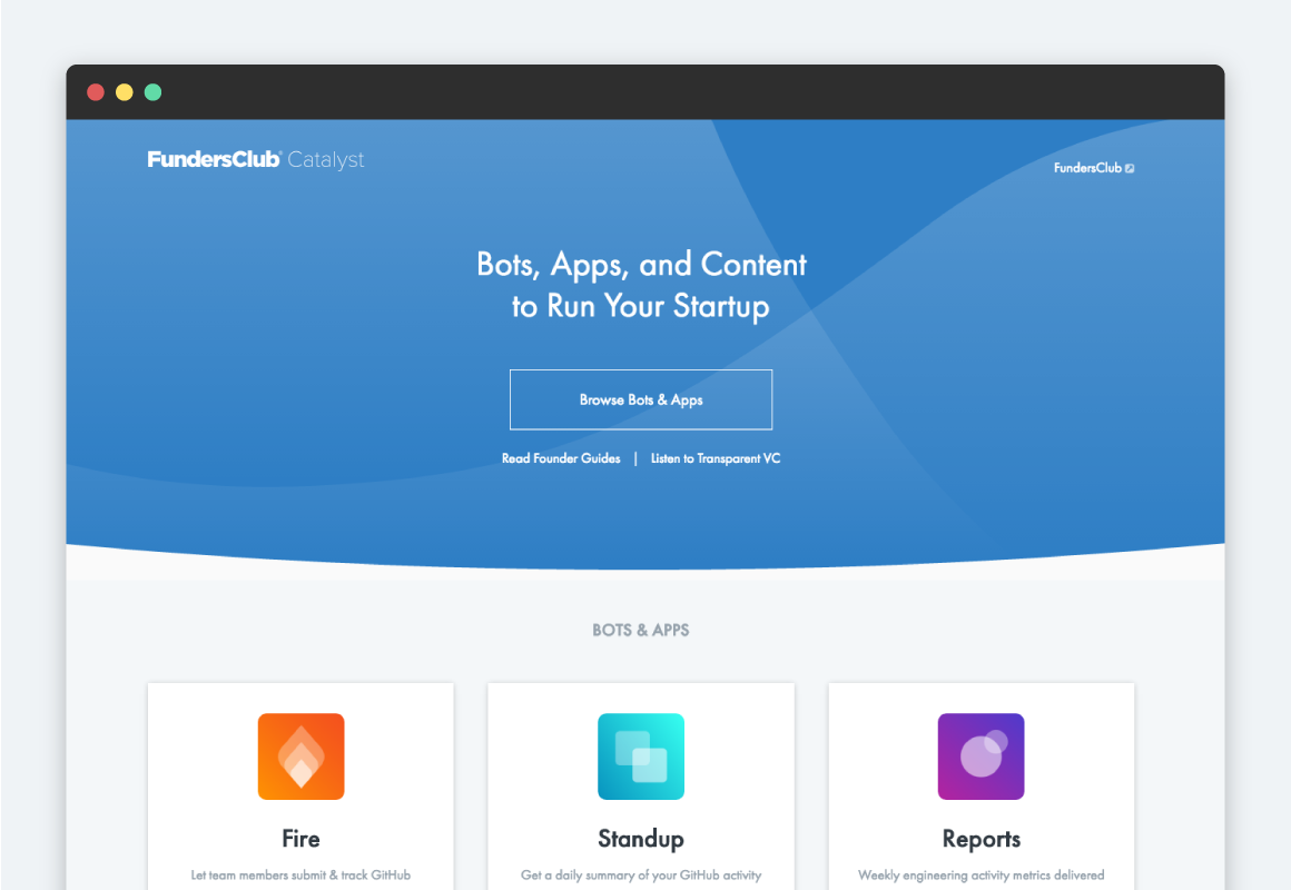 Catalyst Free Apps, Bots, and Content to Run your Startup